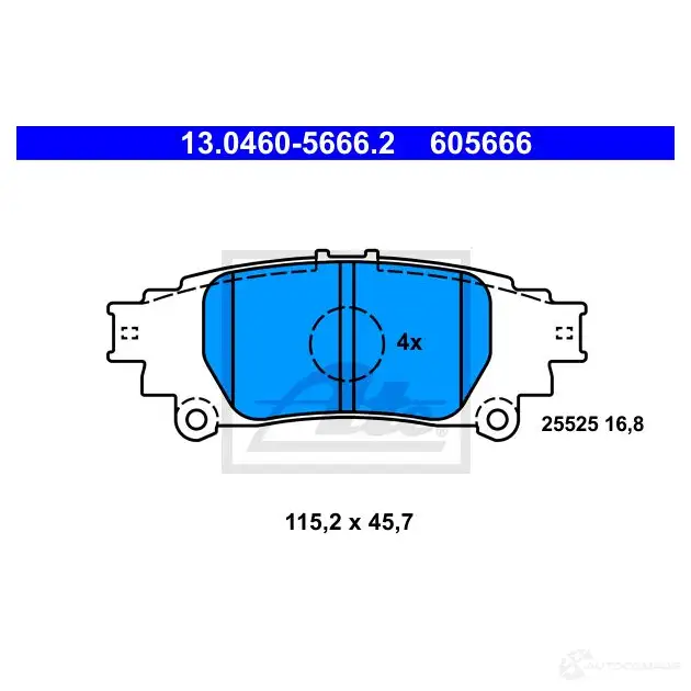 Тормозные колодки, комплект ATE 1437251894 IV5C K 13046056662 изображение 0