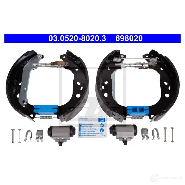 Барабанные тормозные колодки, комплект ATE 53903 6 98020 03052080203 1J45G
