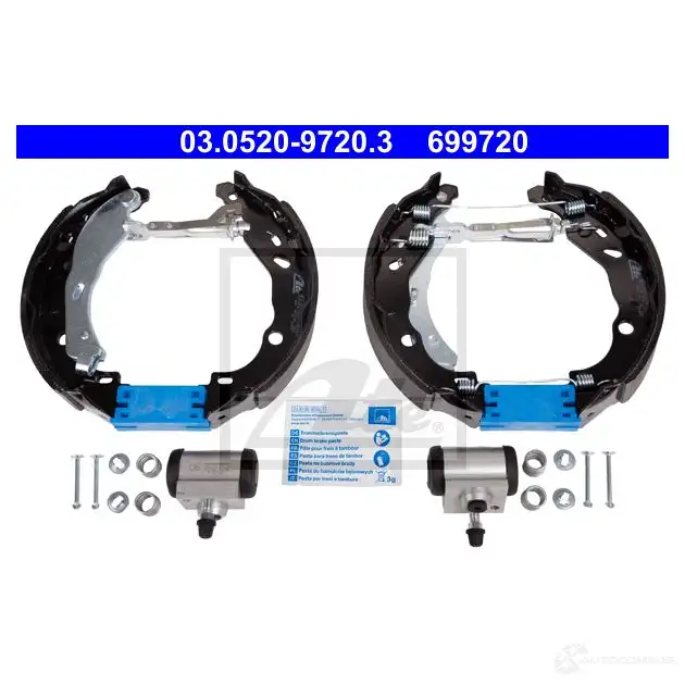 Барабанные тормозные колодки, комплект ATE 69 9720 03052097203 53921 YV7QB0R