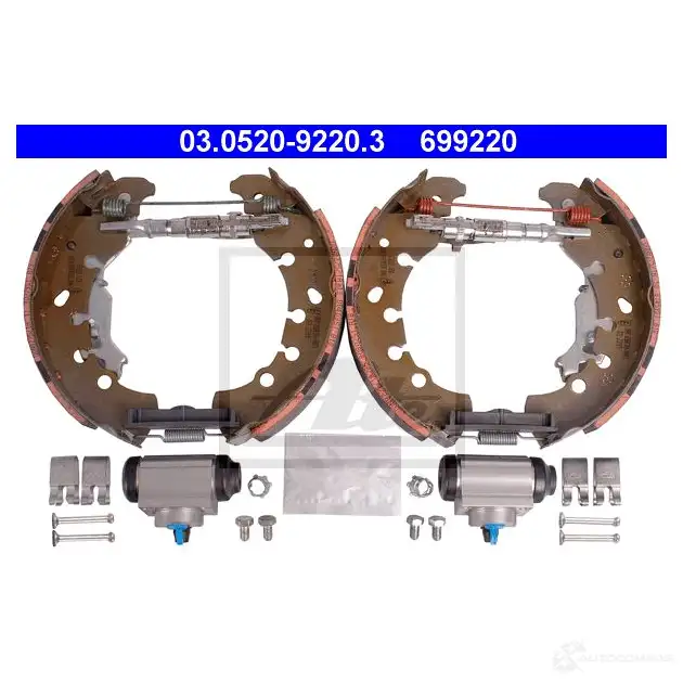 Барабанные тормозные колодки, комплект ATE 03052092203 6992 20 REETL 53916