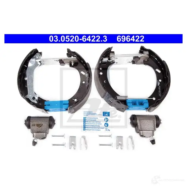 Барабанные тормозные колодки, комплект ATE 03052064223 69 6422 53865 H4I5C