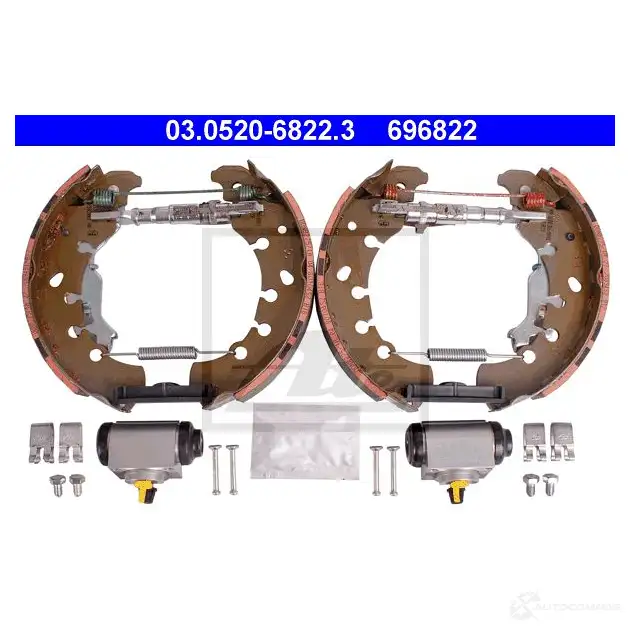 Барабанные тормозные колодки, комплект ATE 7N9GD 03052068223 53876 69 6822