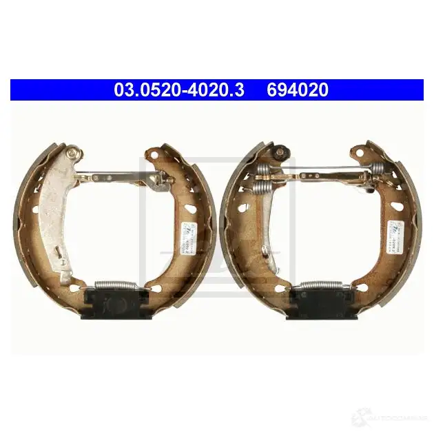 Барабанные тормозные колодки, комплект ATE E1RC5E 53812 6940 20 03052040203