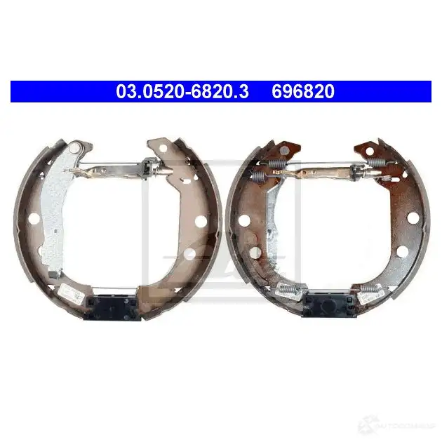 Барабанные тормозные колодки, комплект ATE FO1GL 5965108 69682 0 03052068203
