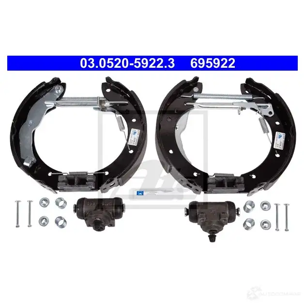 Барабанные тормозные колодки, комплект ATE 03052059223 53853 6 95922 VOQ9G изображение 0