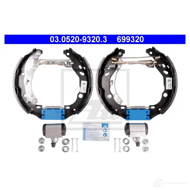 Барабанные тормозные колодки, комплект ATE 53917 03052093203 IJP6U 6993 20