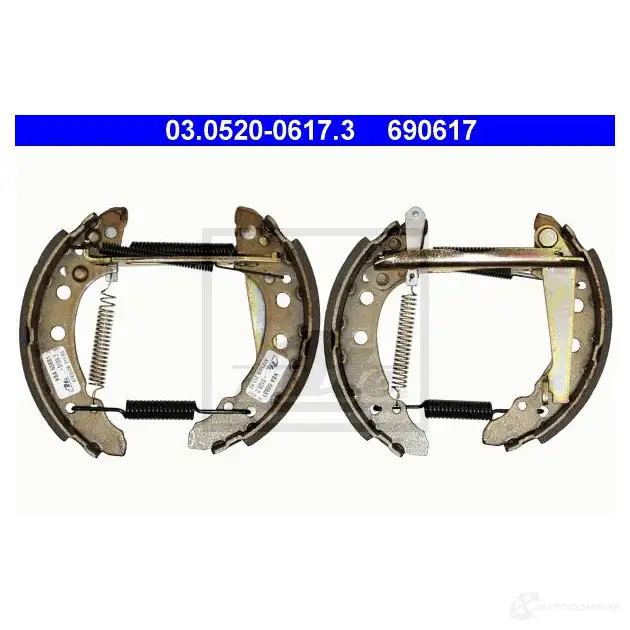 Барабанные тормозные колодки, комплект ATE DAZ4Y 6 90617 03052006173 5965110