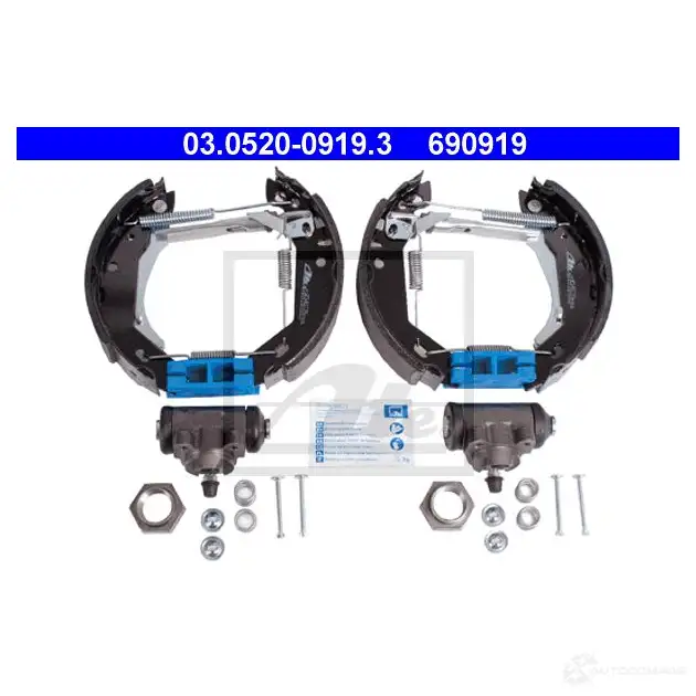 Барабанные тормозные колодки, комплект ATE 03052009193 KH3P3W 6 90919 53758