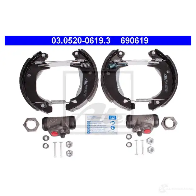 Барабанные тормозные колодки, комплект ATE 53750 LKDGZ 03052006193 6906 19