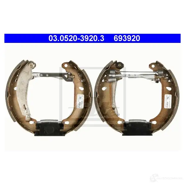 Барабанные тормозные колодки, комплект ATE 5965106 03052039203 69392 0 W5AFGE