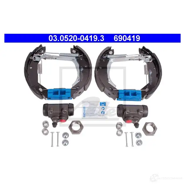 Барабанные тормозные колодки, комплект ATE 53747 690 419 VZR0PR 03052004193