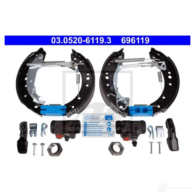 Барабанные тормозные колодки, комплект ATE M36IA 03052061193 696 119 53855