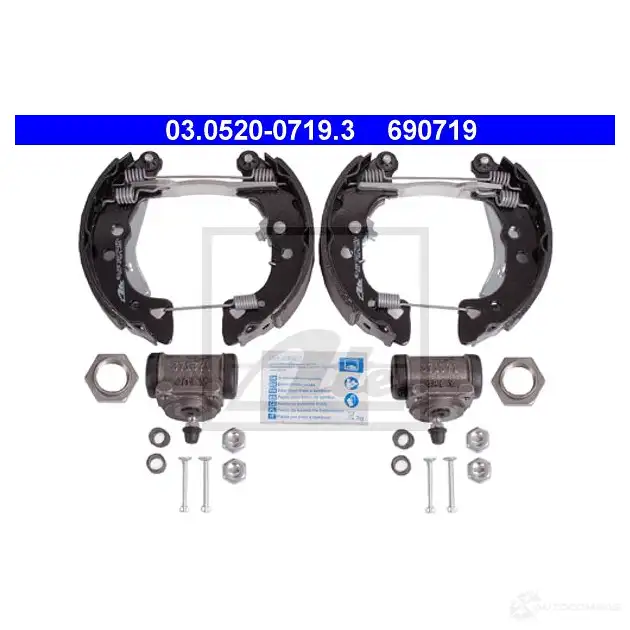 Барабанные тормозные колодки, комплект ATE 53752 69071 9 03052007193 915E8