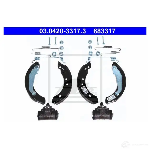 Барабанные тормозные колодки, комплект ATE ST19XTZ 03042033173 53722 6 83317