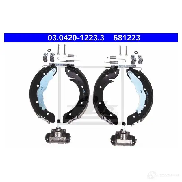 Барабанные тормозные колодки, комплект ATE 53713 68 1223 03042012233 CV61QQ