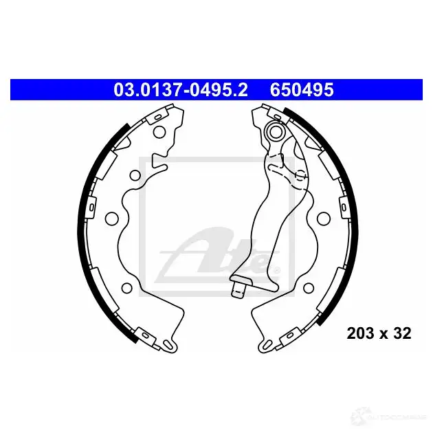 Барабанные тормозные колодки, комплект ATE 03013704952 6 50495 53418 BWYLFX3 изображение 0