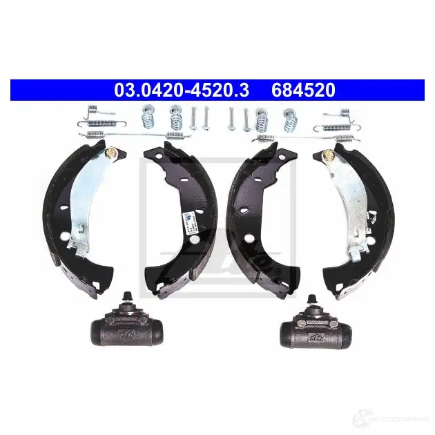 Барабанные тормозные колодки, комплект ATE 03042045203 68452 0 53729 VCGD0