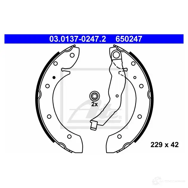 Барабанные тормозные колодки, комплект ATE 53230 65024 7 03013702472 XE7HPU