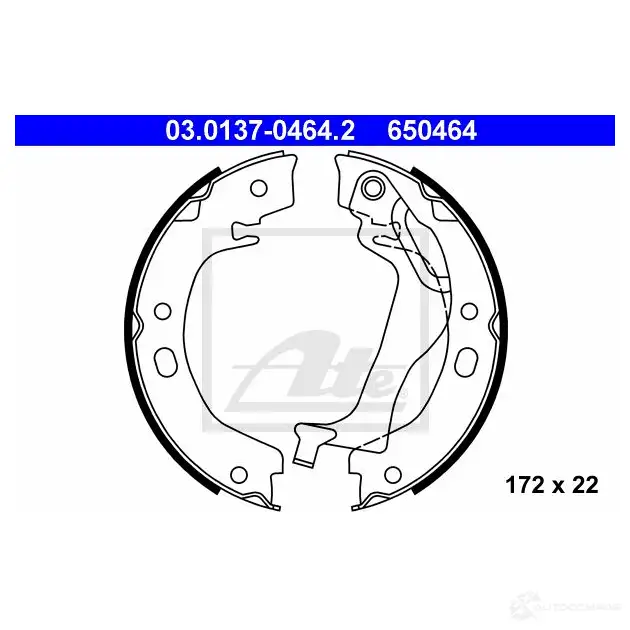 Тормозные колодки ручника, комплект ATE 1S8Z011 650 464 53389 03013704642 изображение 0