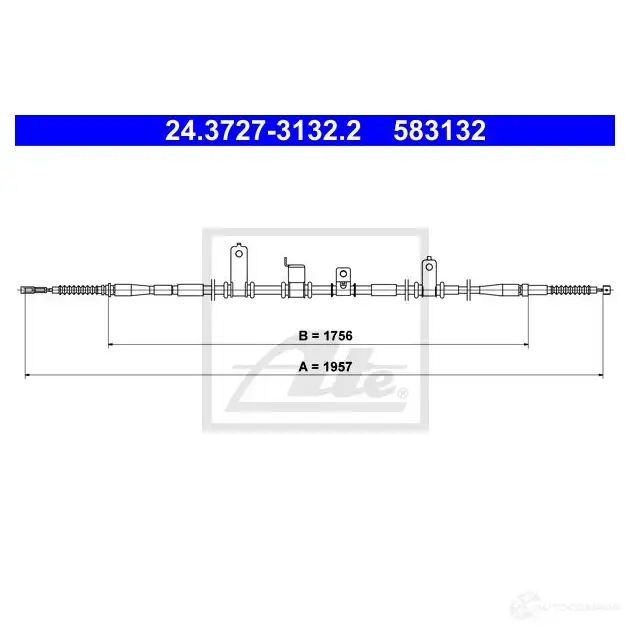 Трос ручника, стояночного тормоза ATE 85X BPAI 24372731322 1437947624 изображение 1