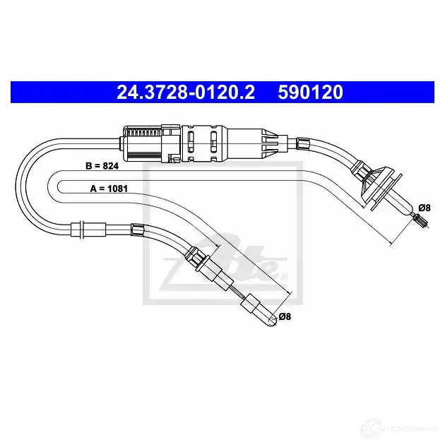 Трос сцепления ATE 62075 24372801202 TD7611T 59 0120
