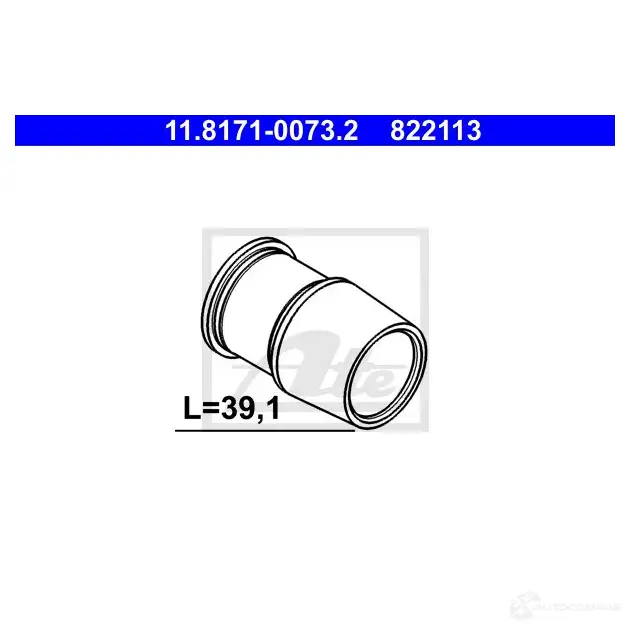 Направляющая втулка тормозного суппорта ATE 822 113 LLQNB2 11817100732 55502