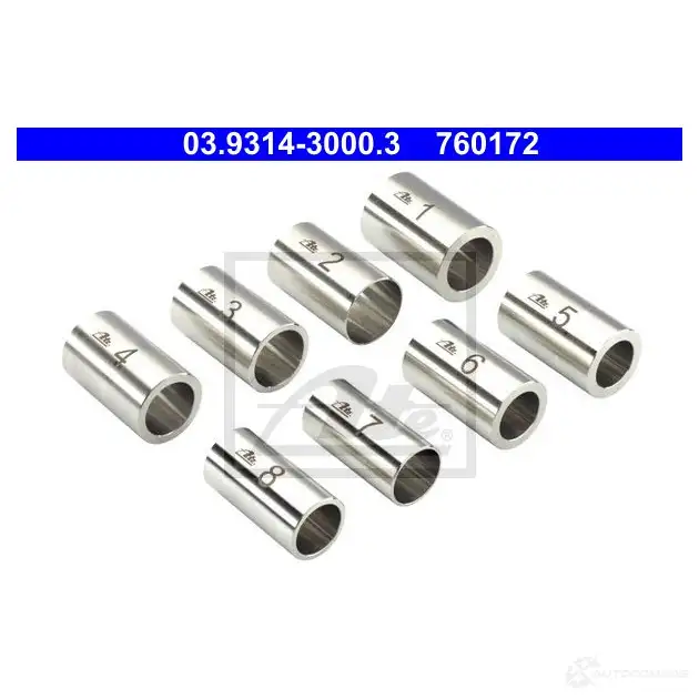 Комплект монтажных втулок, тормозного диска, башмака ATE M0I2J1E 7 60172 55115 03931430003