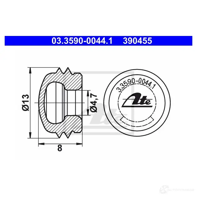Защитный пыльник ATE 357DR6 39 0455 03359000441 54478