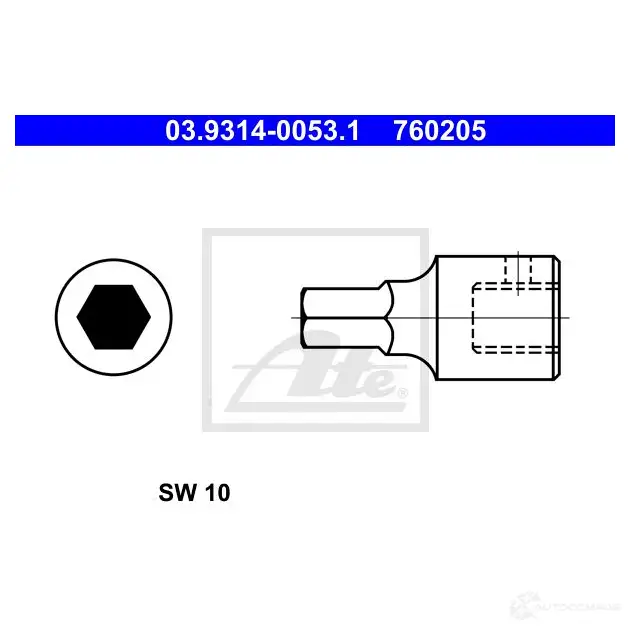 Разъем ATE 760 205 33BBMV 55076 03931400531