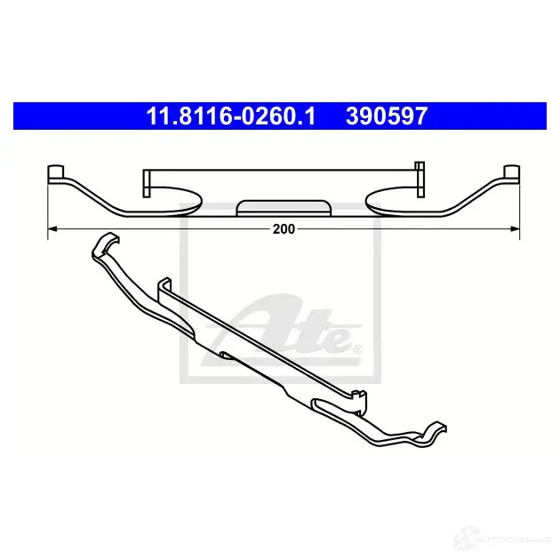 Пружина тормозного суппорта ATE JICOWFX 11811602601 55449 390 597 изображение 0