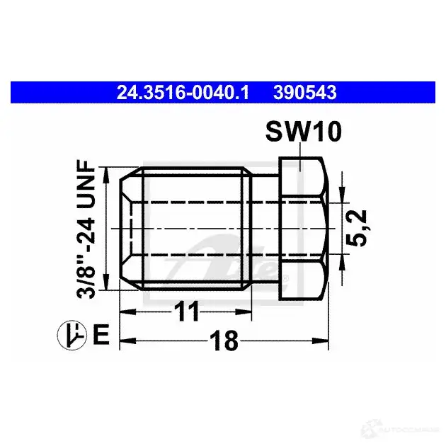 Болт крепления ATE JPP9GF 24351600401 60896 3905 43