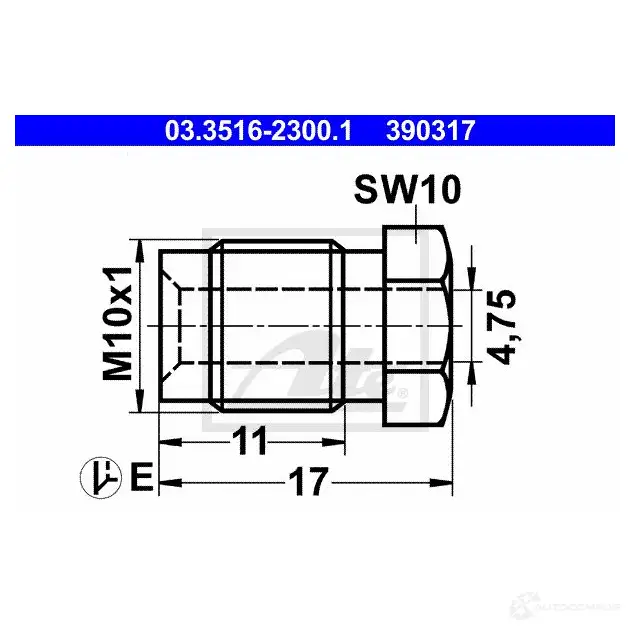 Болт крепления ATE SL7MC 03351623001 54410 390 317