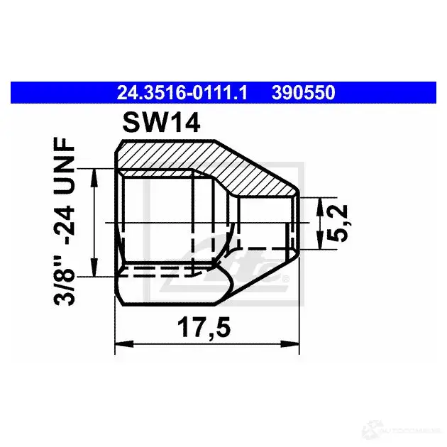 Накидная гайка ATE 24351601111 3905 50 FTKTSZ 60903