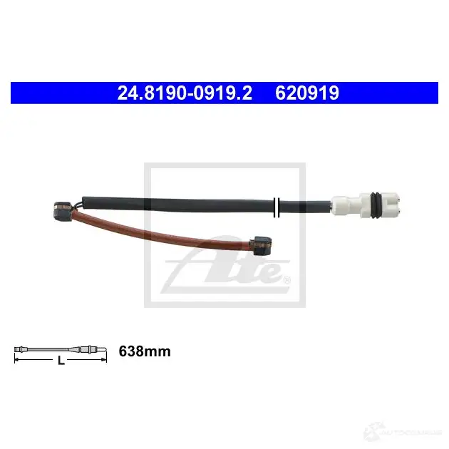 Датчик износа тормозных колодок ATE REEM9S 63199 24819009192 62 0919