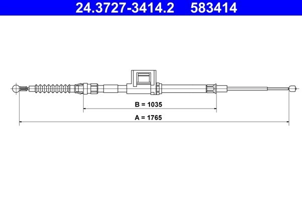 Тросик, cтояночный тормоз ATE FRKV S 1440103444 24.3727-3414.2 изображение 0