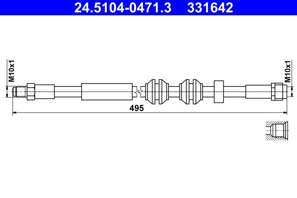 Тормозной шланг ATE 1440103459 24.5104-0471.3 NKJ SW - Изображение 1