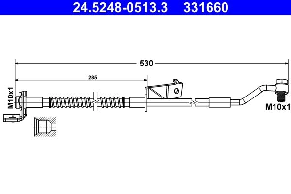 Тормозной шланг ATE 1440103508 IR ADYB 24.5248-0513.3