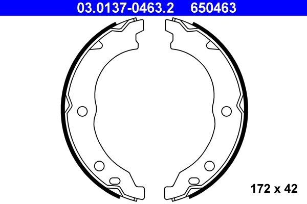 Тормозные колодки ручника, комплект ATE 65046 3 5965064 3EZJBL 03.0137-0463.2