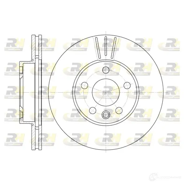 Тормозной диск ROADHOUSE C70BJHW 6496.10 1461570 D SX649610 изображение 0