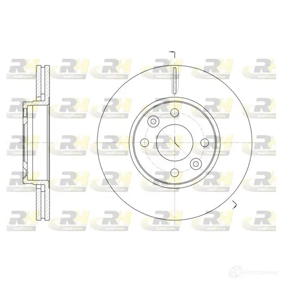 Тормозной диск ROADHOUSE DSX614741 0 120DCE 1461076 61474.10