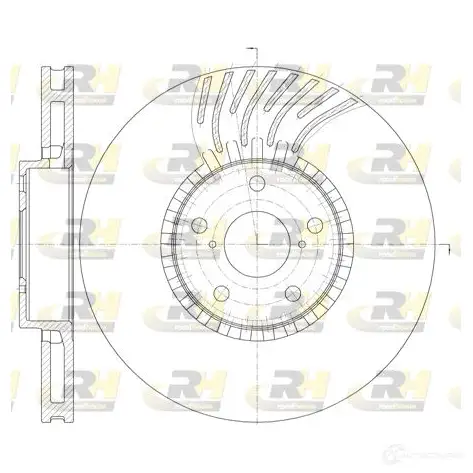 Тормозной диск ROADHOUSE DSX6117 911 61179.11 KJXYE 1460764