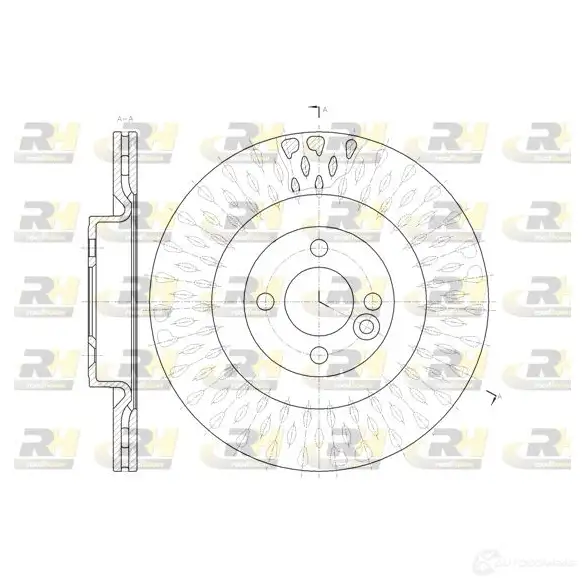 Тормозной диск ROADHOUSE 61442.10 DS X6144210 1461042 3STVT