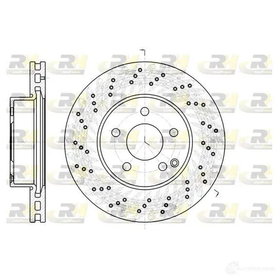 Тормозной диск ROADHOUSE DSX6 106810 61068.10 43F139S 1460639 изображение 0