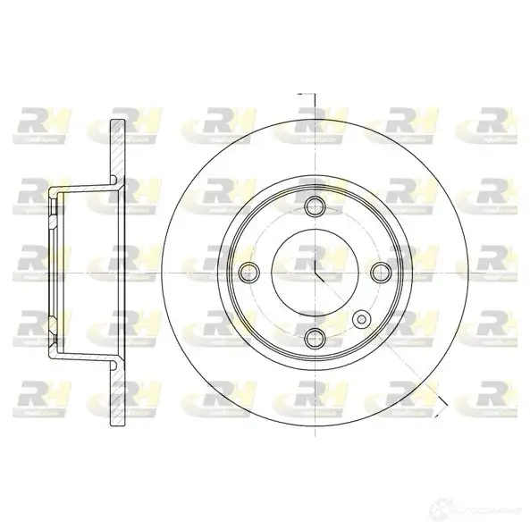 Тормозной диск ROADHOUSE DSX64330 0 6433.00 3D6XW 1461507 изображение 0