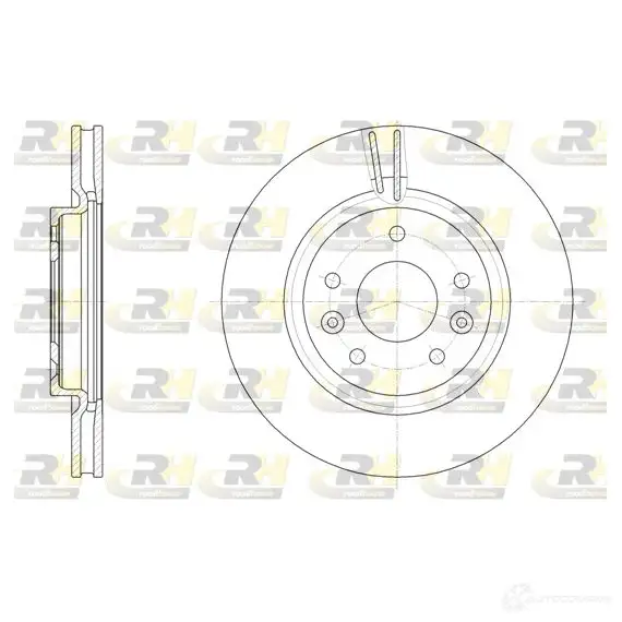 Тормозной диск ROADHOUSE 1461192 61581.10 XQ9X04 DS X6158110 изображение 0