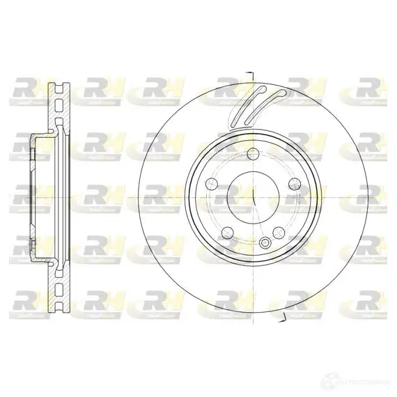 Тормозной диск ROADHOUSE 1461131 DSX 6152710 U7K0YI 61527.10