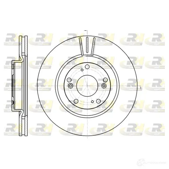 Тормозной диск ROADHOUSE 1460883 WOIO0Z 61297.10 DSX6129 710