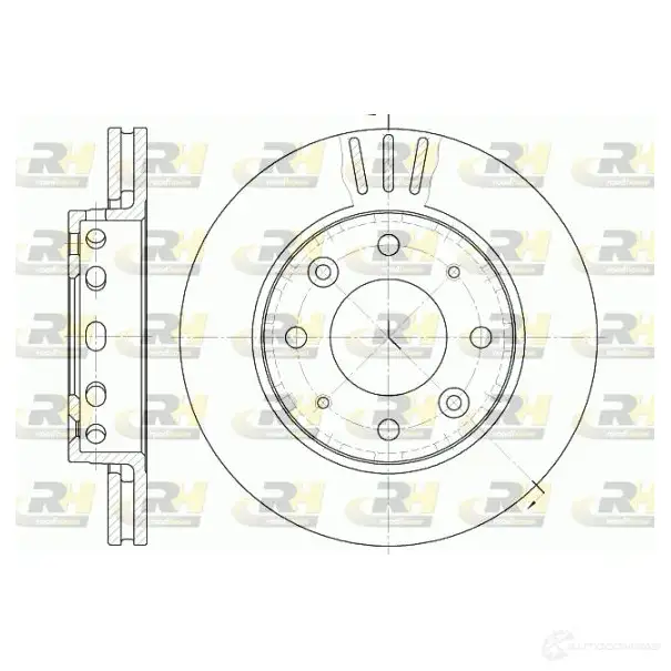 Тормозной диск ROADHOUSE 6815.10 T3O45M 1461870 DSX 681510 изображение 0