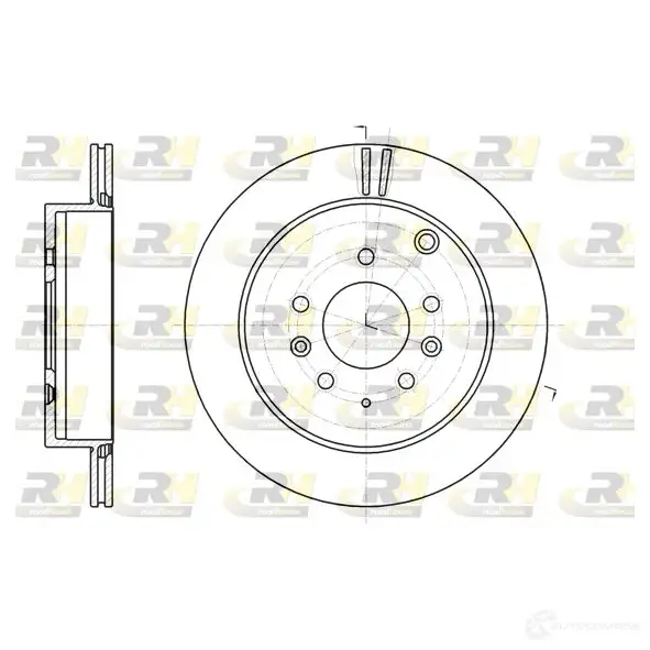 Тормозной диск ROADHOUSE D SX6123710 61237.10 72RJZ 1460823