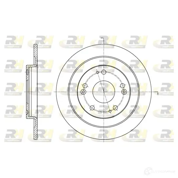 Тормозной диск ROADHOUSE 1193920892 61654.00 DSX61654 00 DKP1DG изображение 0